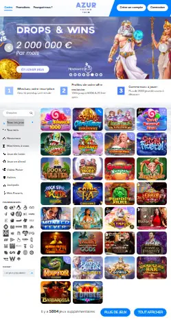 l'application et interface Billy Bets Casino